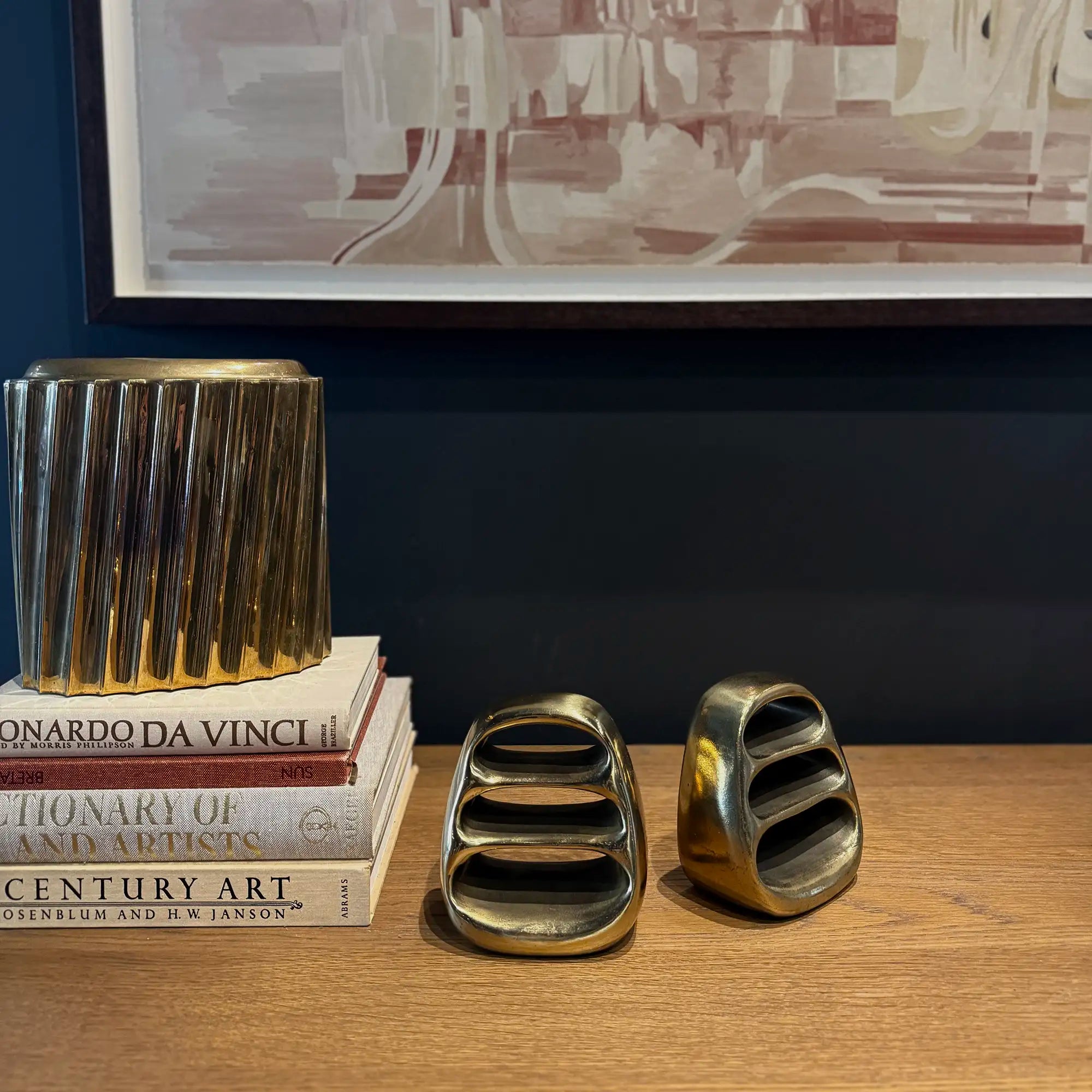 Rare Ben Seibel Vintage Midcentury Brass Ladder Bookends
