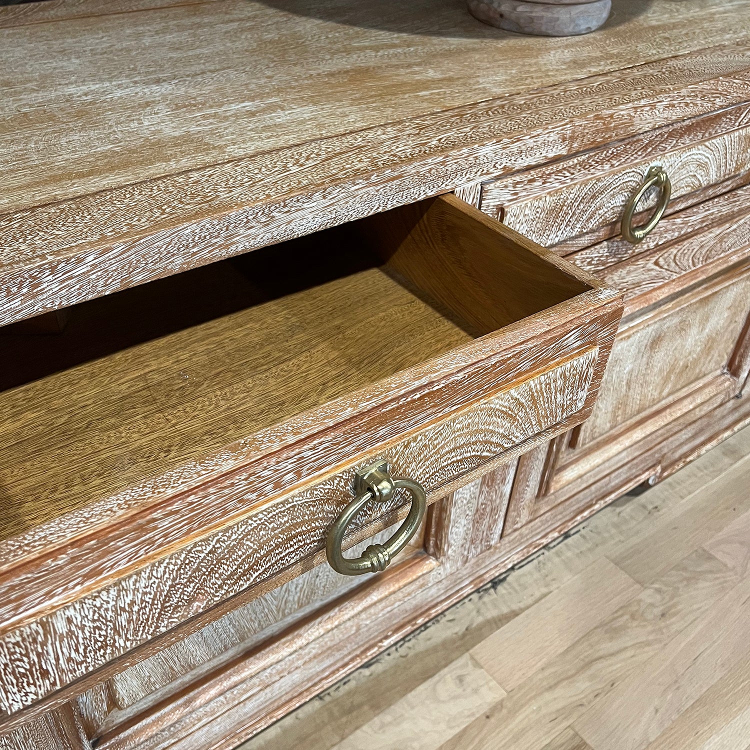 Large Cerused Oak Sideboard, 1950s