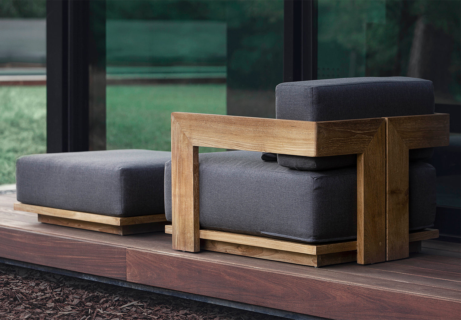 S2 Teak Ottoman