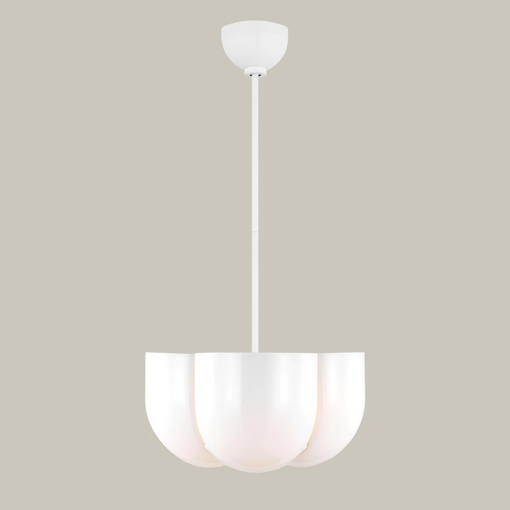 Lemieux et Cie Cheverny Extension Rod Kit in matte white, pendant lighting hardware with sectional rods and ceiling canopy, shown on neutral backdrop.