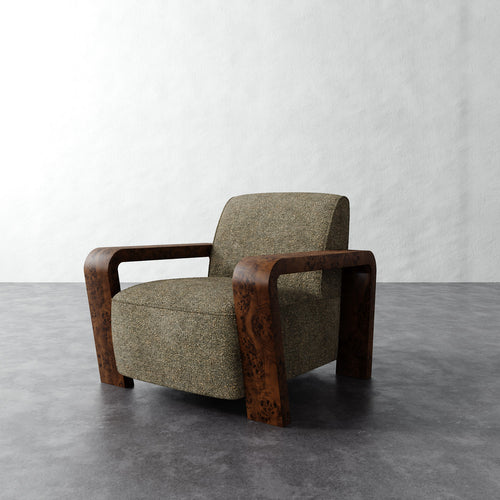 Dumas Custom Upholstered Chair - Micro Boucle Balsam
