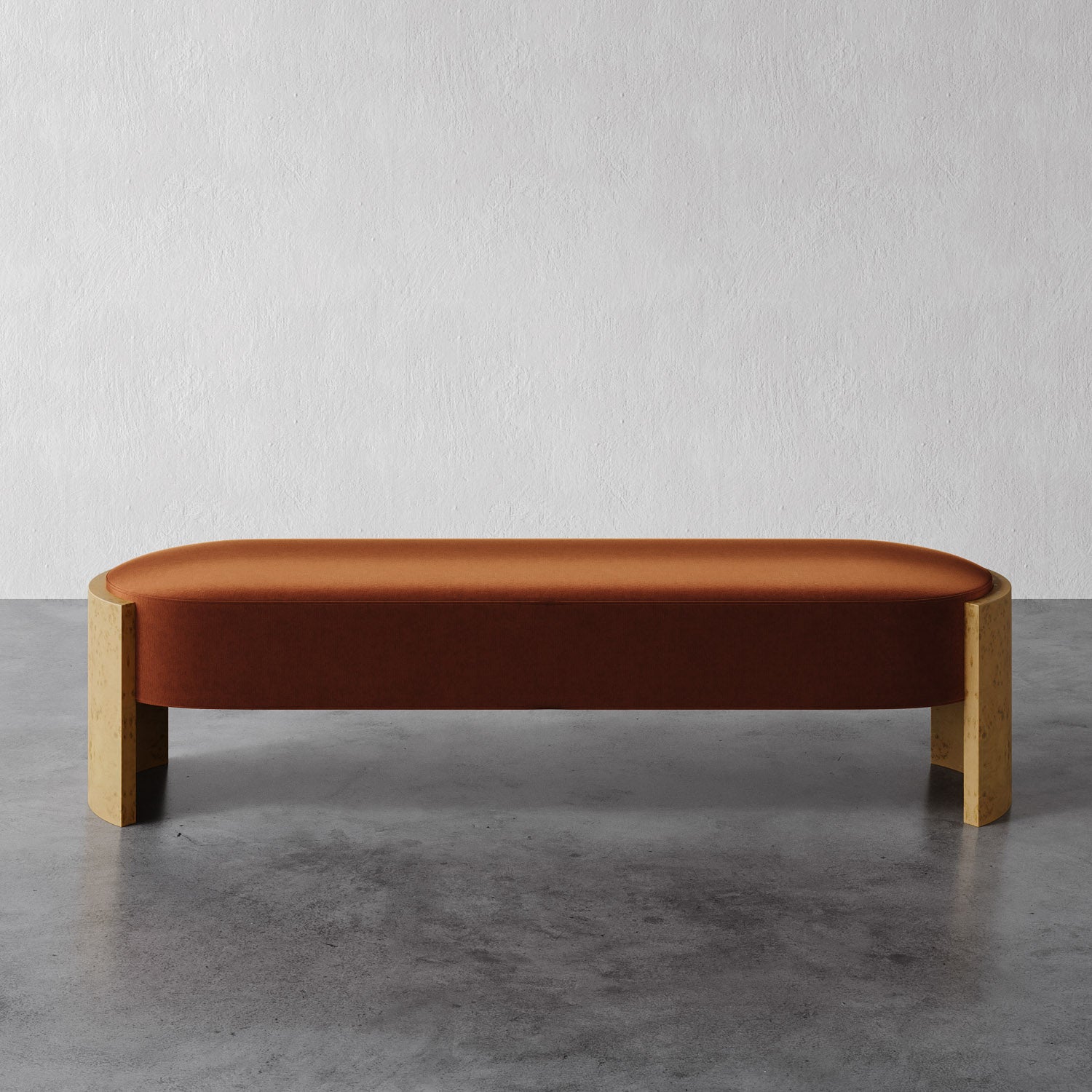 Benoit Bench (Blond Burl) - Fall Fabric Drop