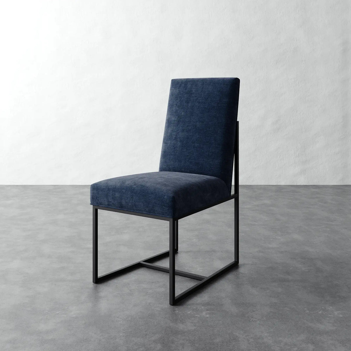 Dupont Dining Side Chair - Indigo Strie Velvet