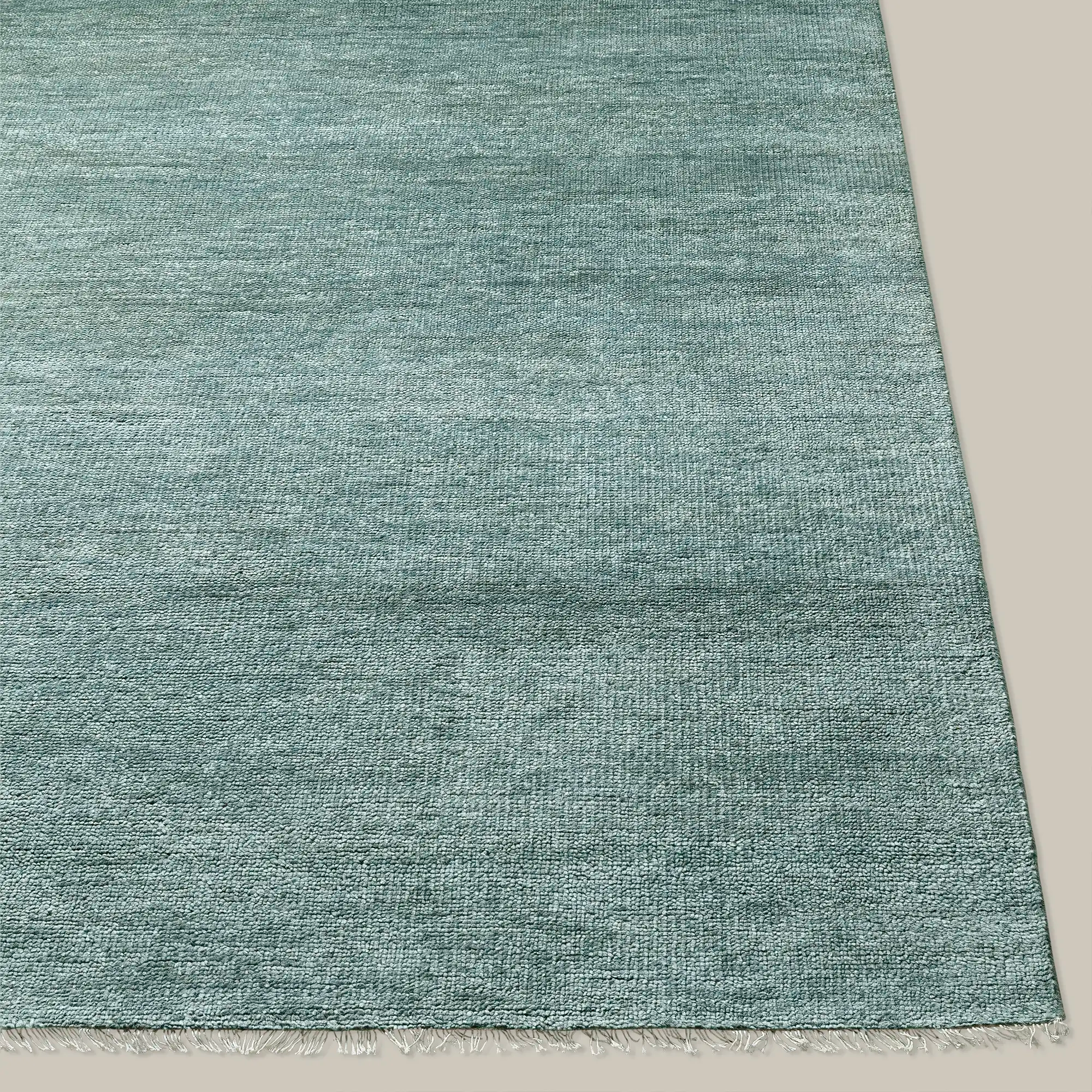 Rochefort Handmade Wool Rug (Soft Teal)