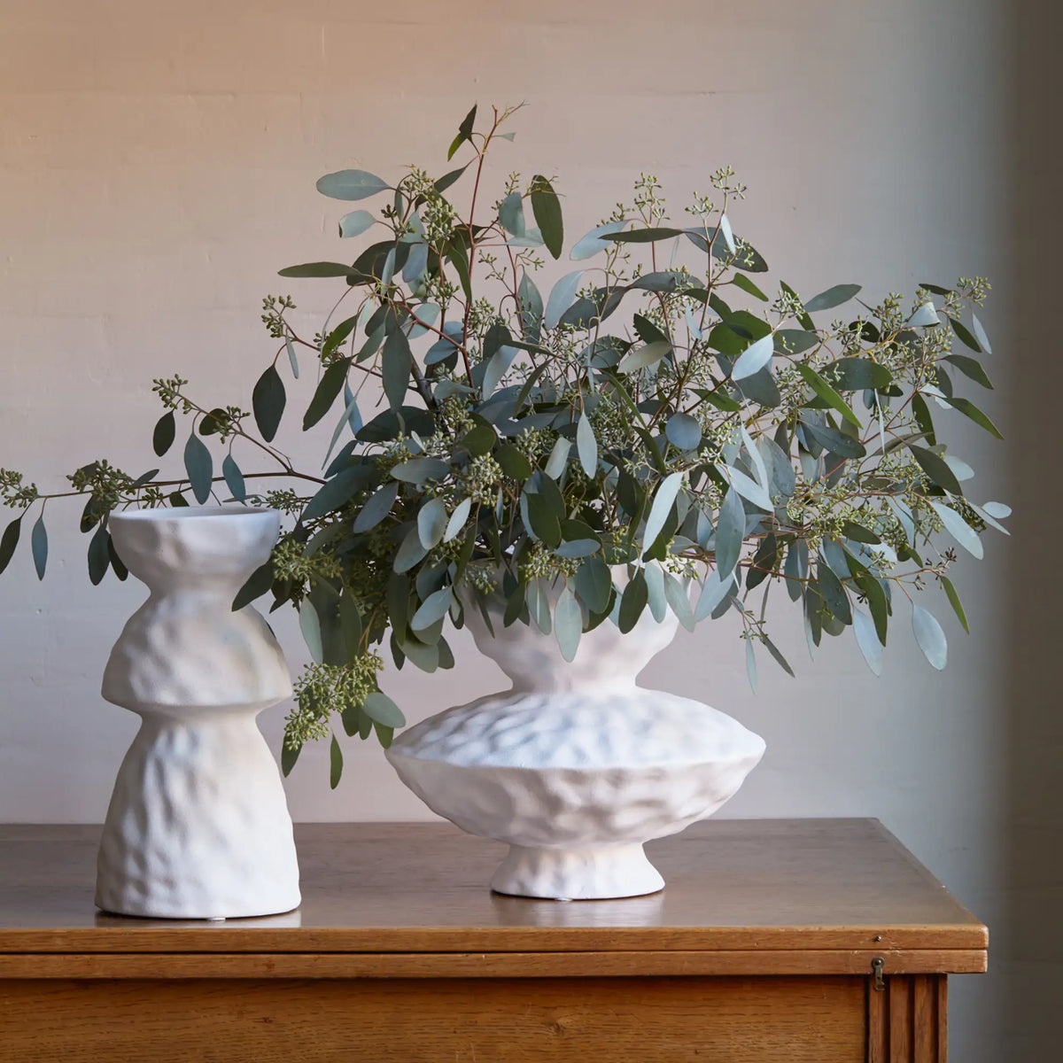 Étienne and Antoine Vase Collection (Volcanic White)