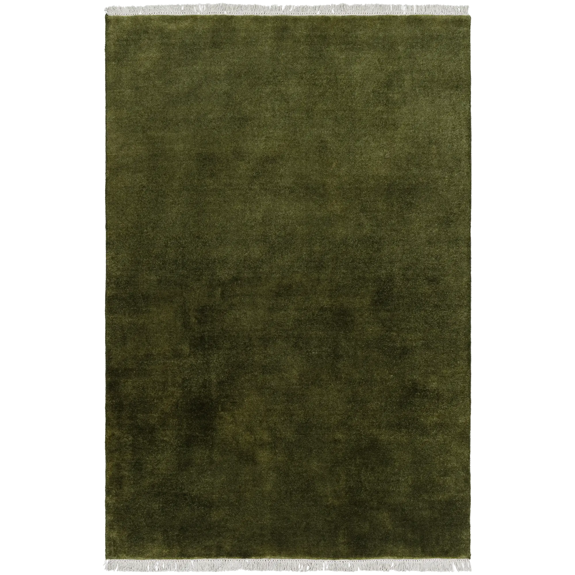 Plume Handmade Wool Rug (Moss Green)