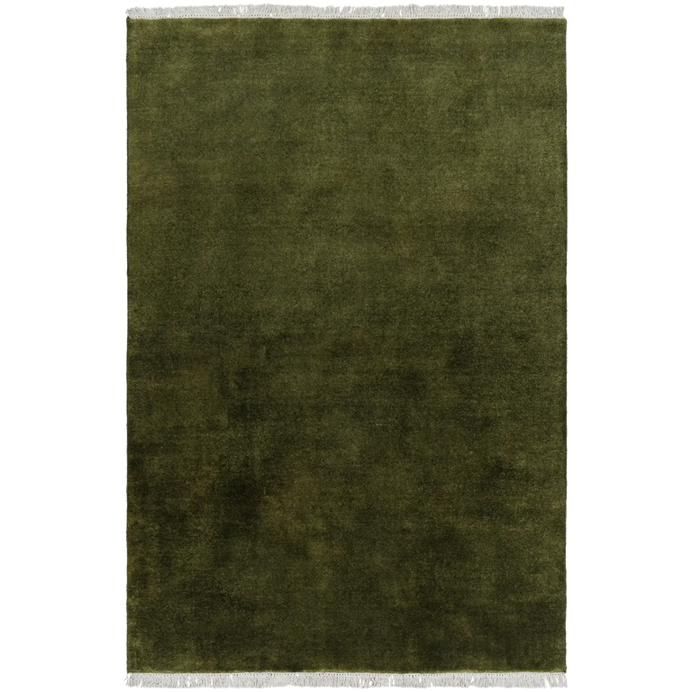 Plume Handmade Wool Rug (Moss Green)