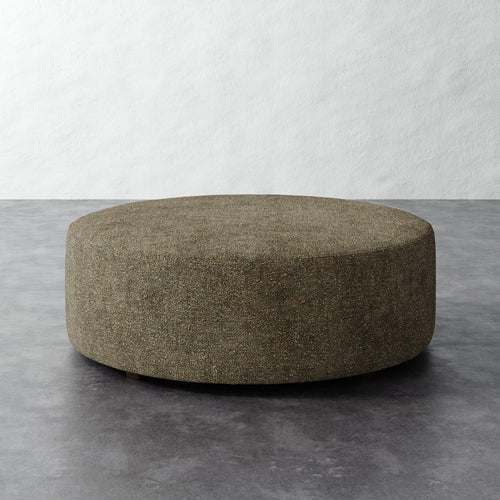 Fabien 48in Round Ottoman - Micro Boucle Balsam