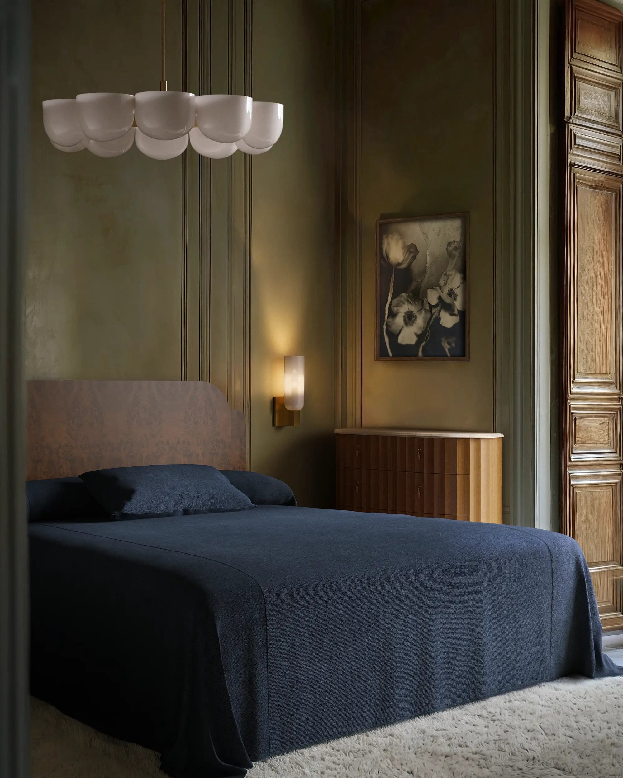 Heavy Linen Coverlet, Indigo