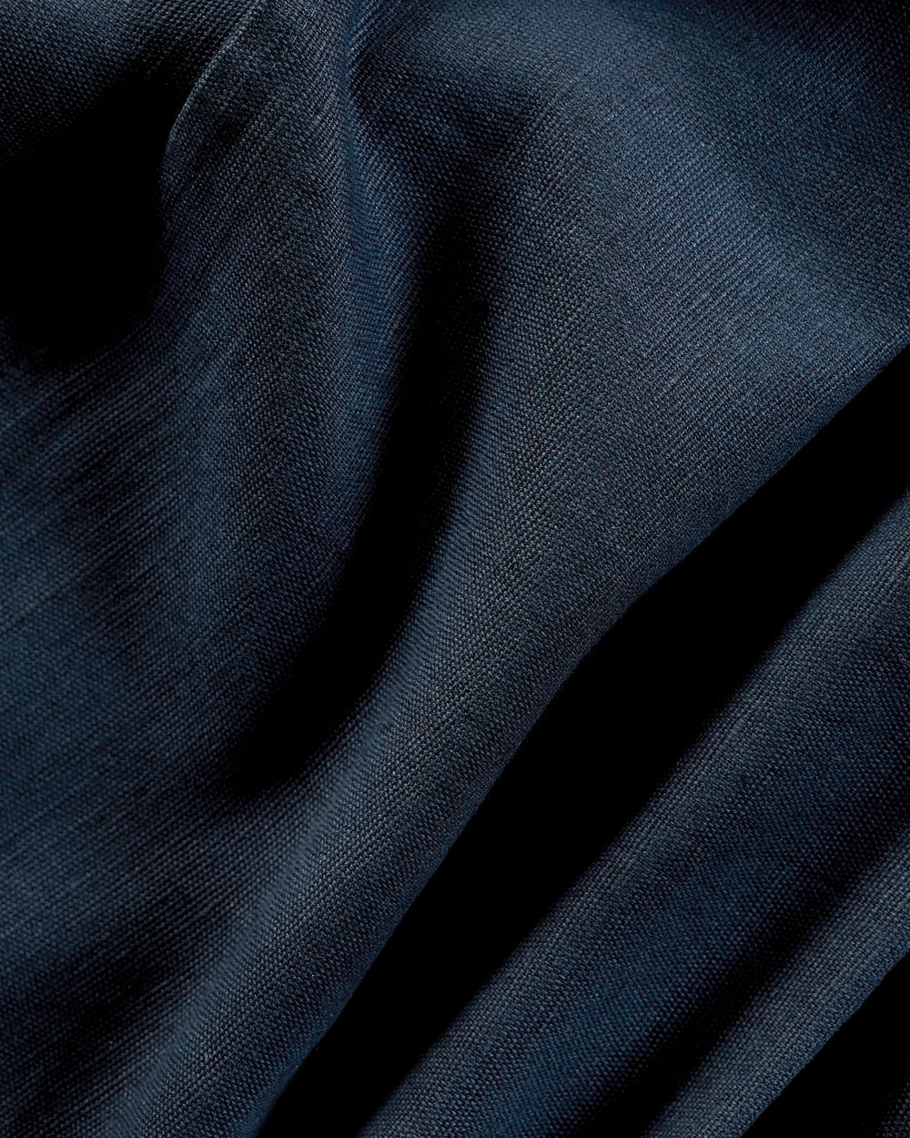 Lemieux et Cie indigo heavy linen pillow coverfabric close up