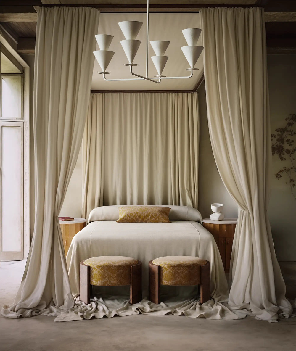 Toile de Rouen Saffron Fabric by the Yard