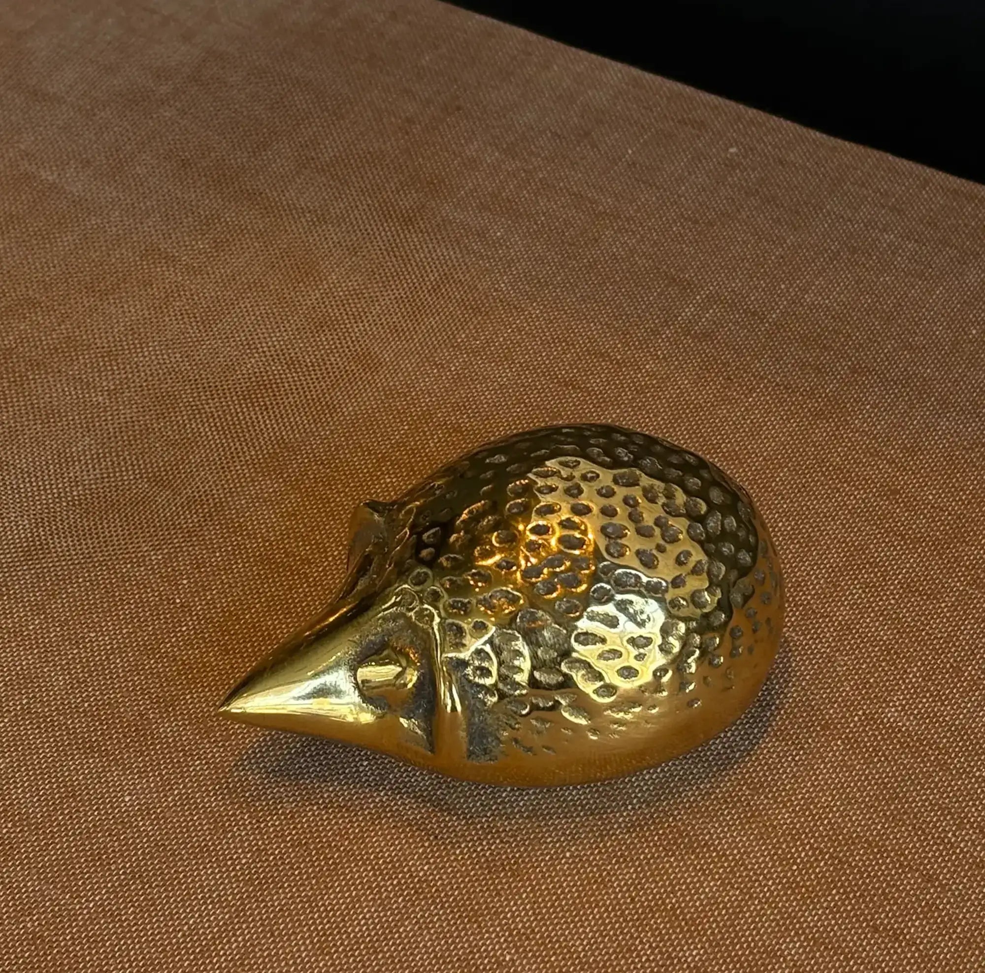Vintage MCM brass hedgehog figure, By Seiden