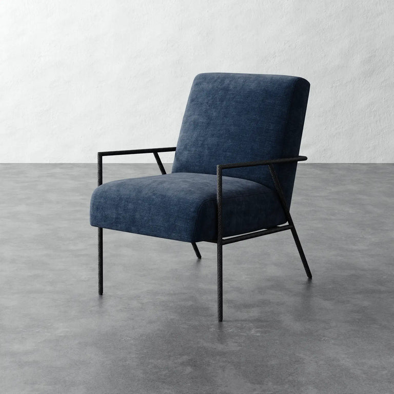 Imane Chair - Indigo Strie Velvet