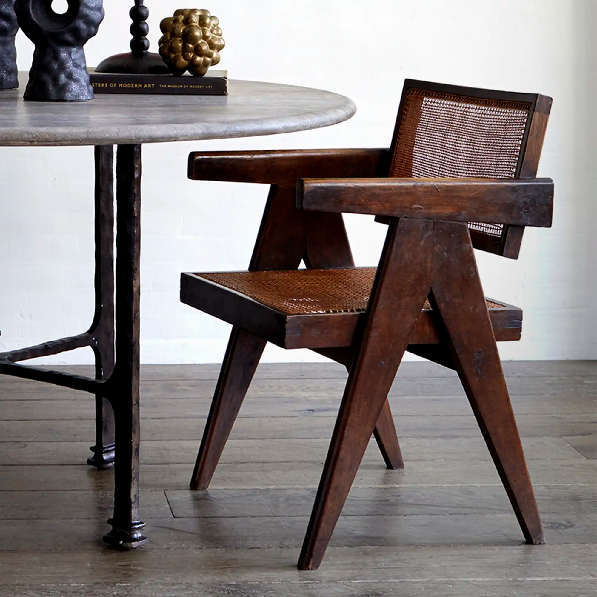 Pierre Jeanneret Office Cane Chairs (ca 1954)