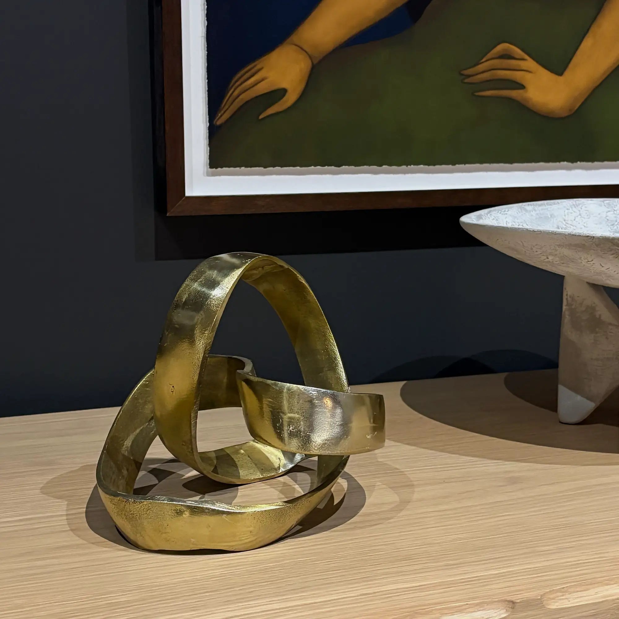 Vintage Brass knot sculpture