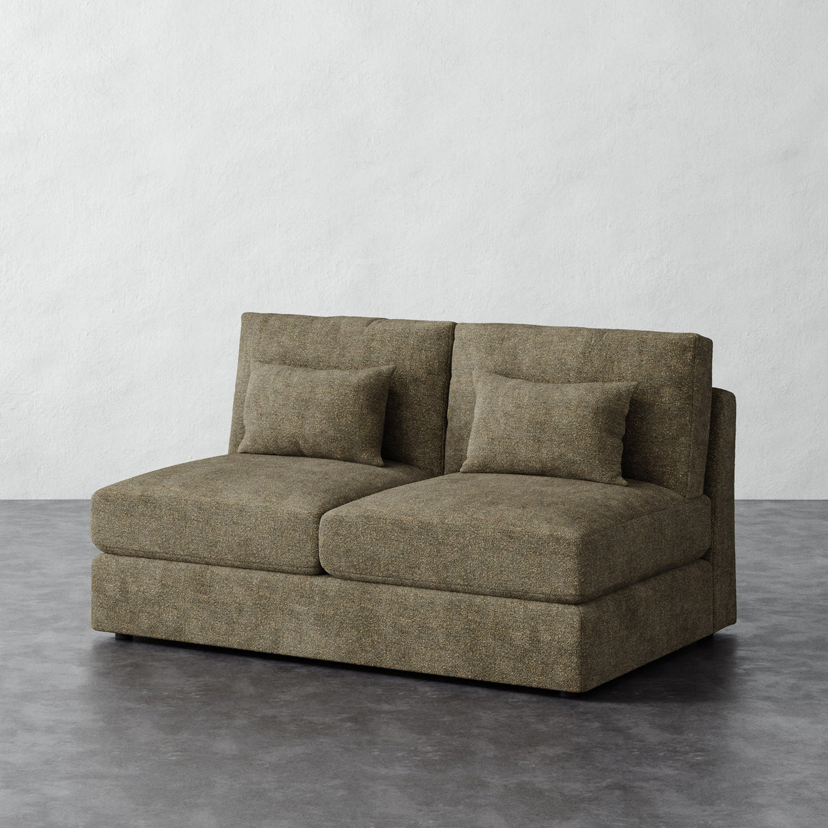 Lacroix Armless Loveseat - Micro Boucle Balsam