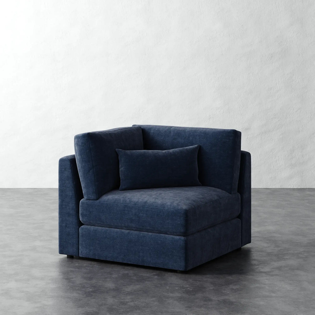 Lacroix Corner Chair - Indigo Strie Velvet