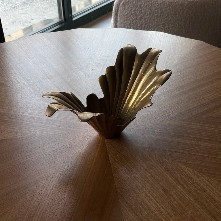 Art Deco Vintage Solid Brass Sculptural Centerpiece Bowl Planter