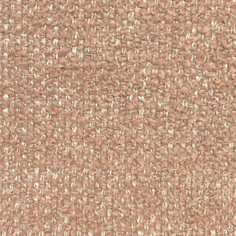 Lemieux et Cie Textured Piles swatch in warm rose with ivory flecks, close-up detail of woven texture shown on white studio backdrop.