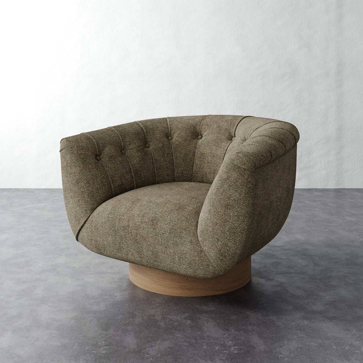Lune Swivel Chair - Micro Boucle Balsam