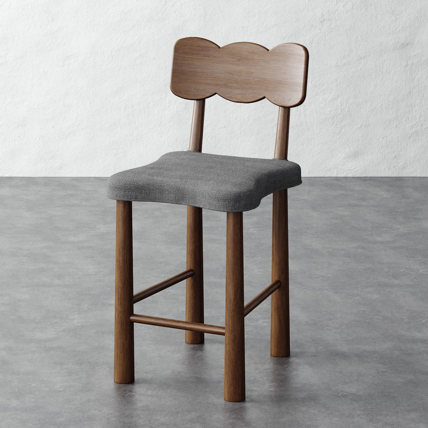 Madeleine Counter Stool - Chunky Basket Pewter