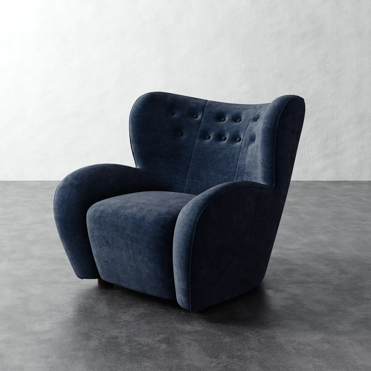 Mondaine Chair - Indigo Strie Velvet