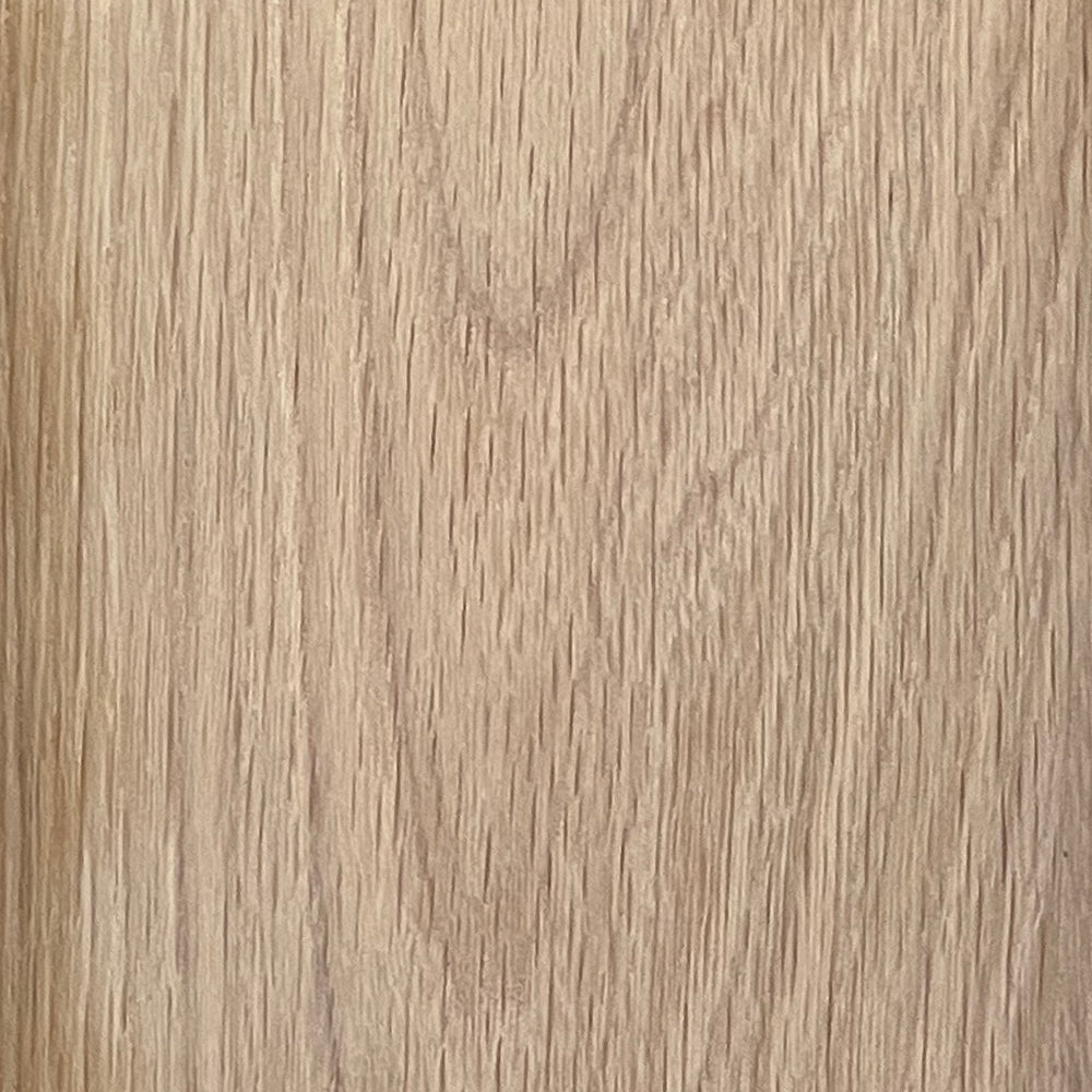 Lemieux et Cie Oak Finish Swatch in warm neutral tone, material sample showing fine vertical grain pattern on white studio backdrop.