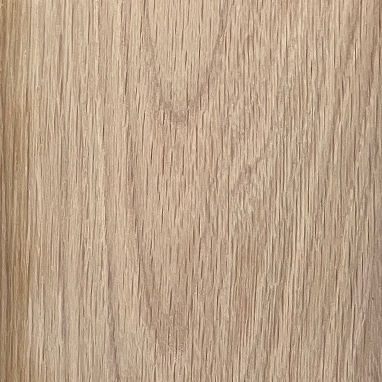 Lemieux et Cie Oak Finish Swatch in warm neutral tone, material sample showing fine vertical grain pattern on white studio backdrop.