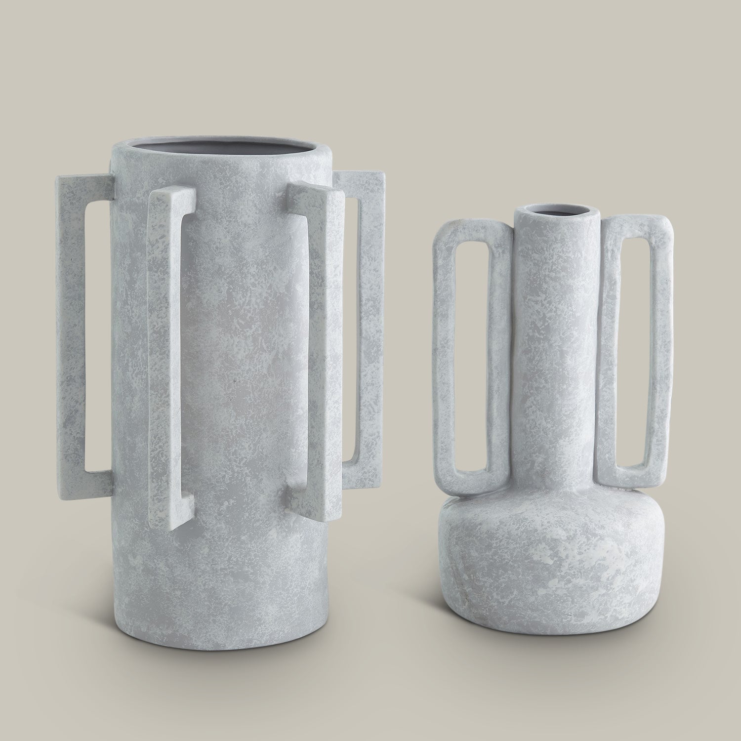 Normandie and Bretagne Vase Collection - (Light Grey)