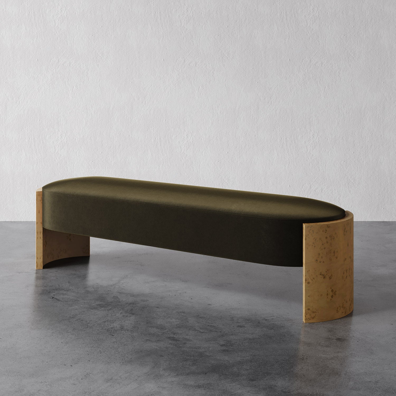 Benoit Bench (Blond Burl) - Fall Fabric Drop