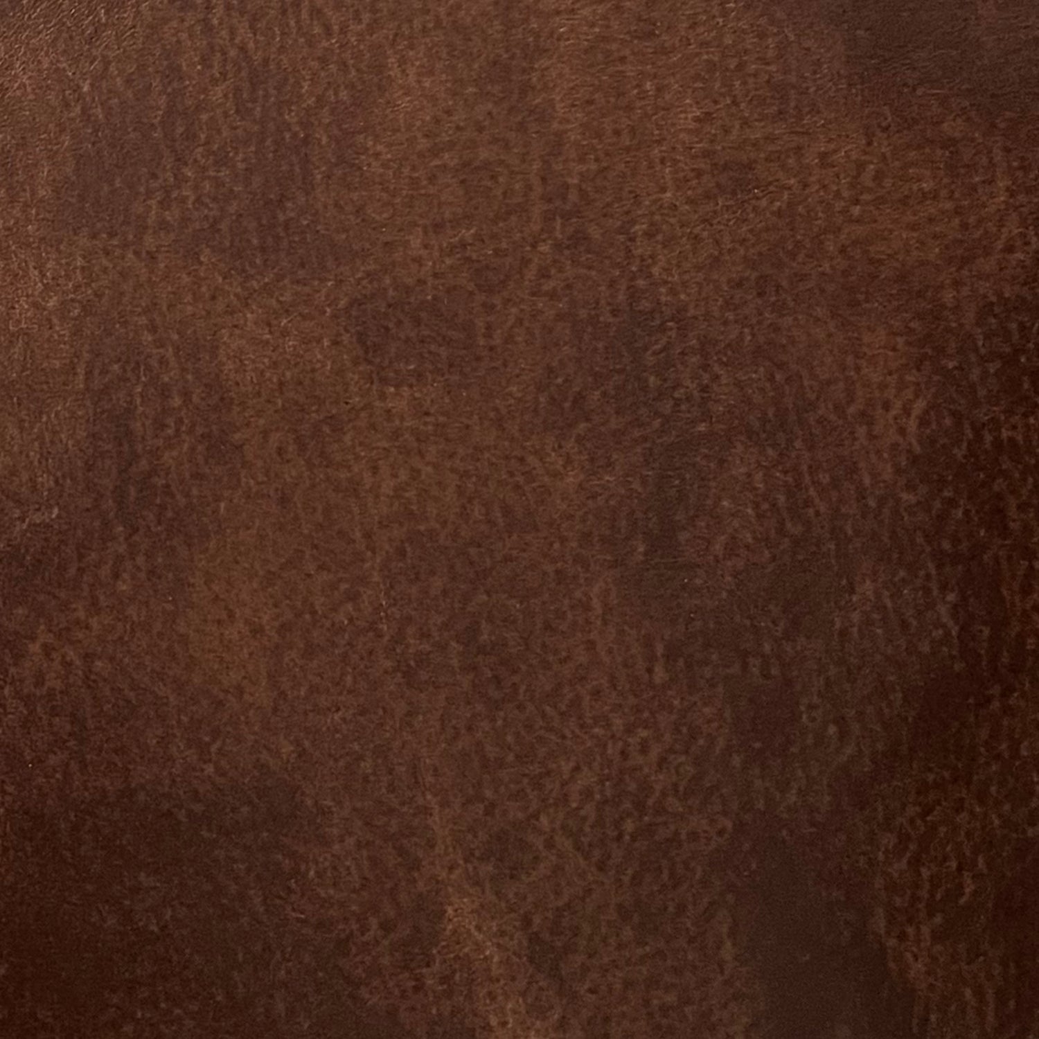 Lemieux et Cie Aniline Leather Swatch in warm brown, textured leather material sample shown in close detail view.