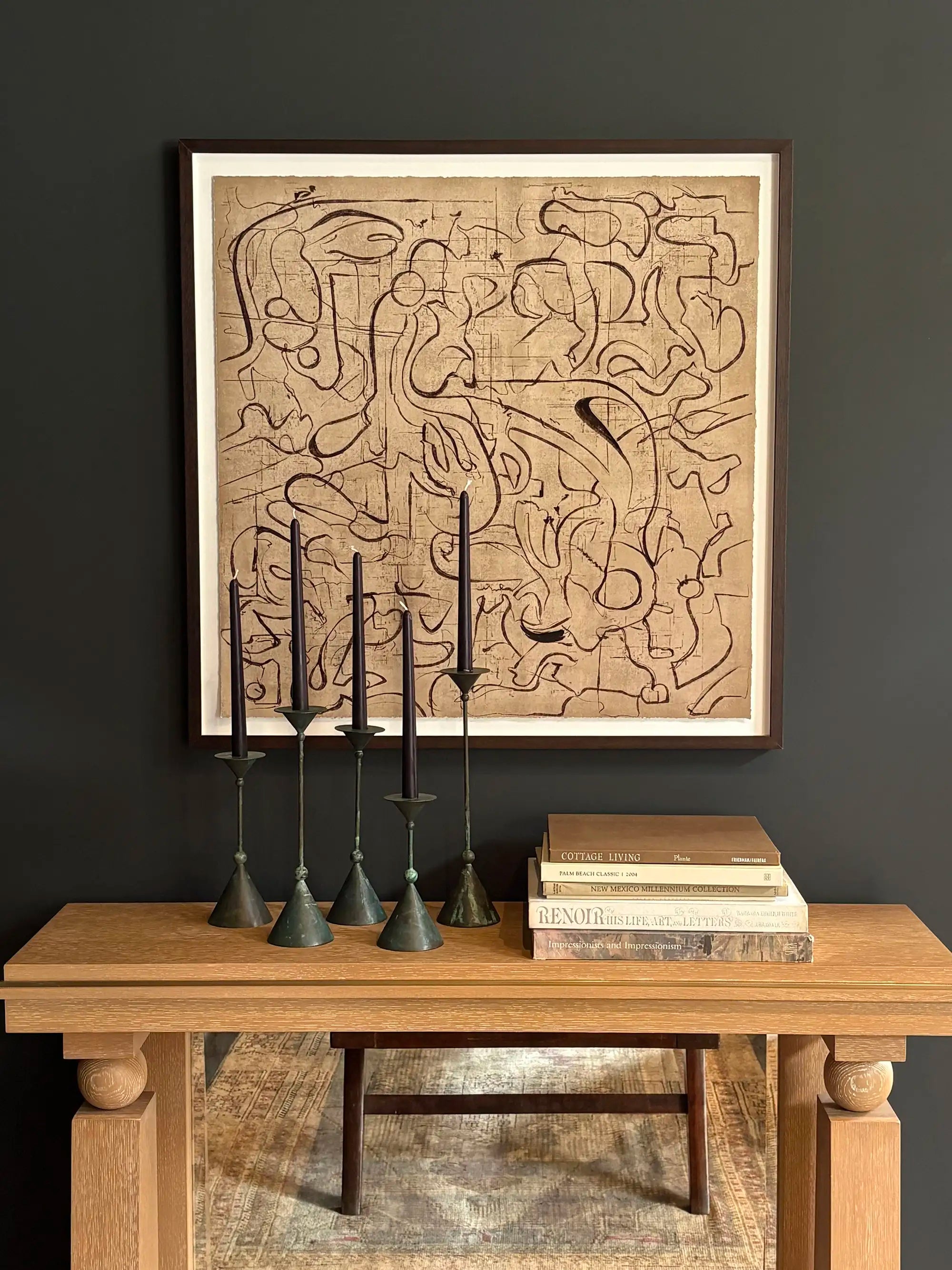 Christian de Beaumont Bronze Candlesticks, Set of 5 | France, 1980s