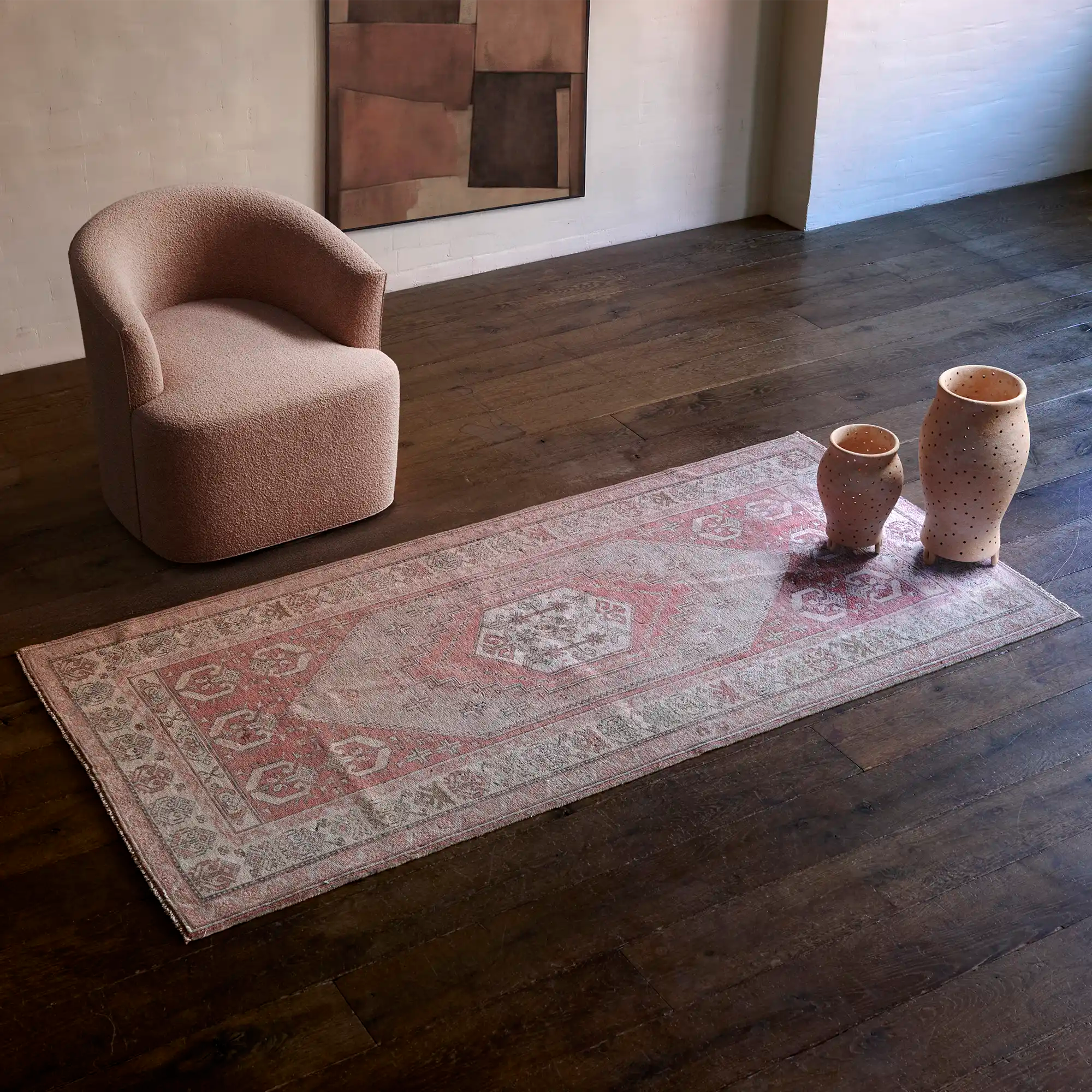 Vintage 1960's Anatolian rug - 3'4" X 7'