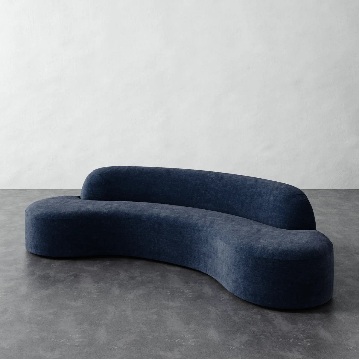 Selune 1pc Straight Back Sofa - Indigo Strie Velvet