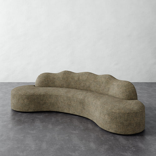Serpentine Solid Piece Sofa - Micro Boucle Balsam