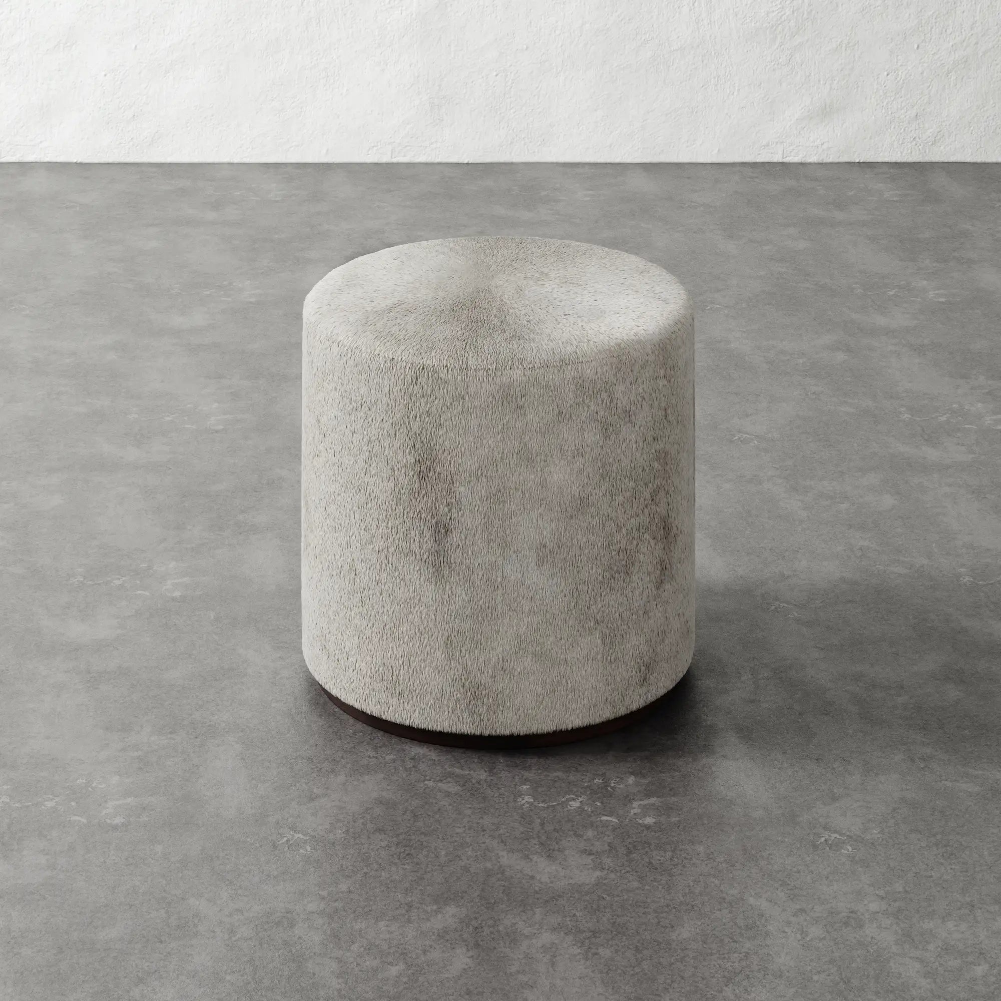 Sophie Leather Round Ottoman