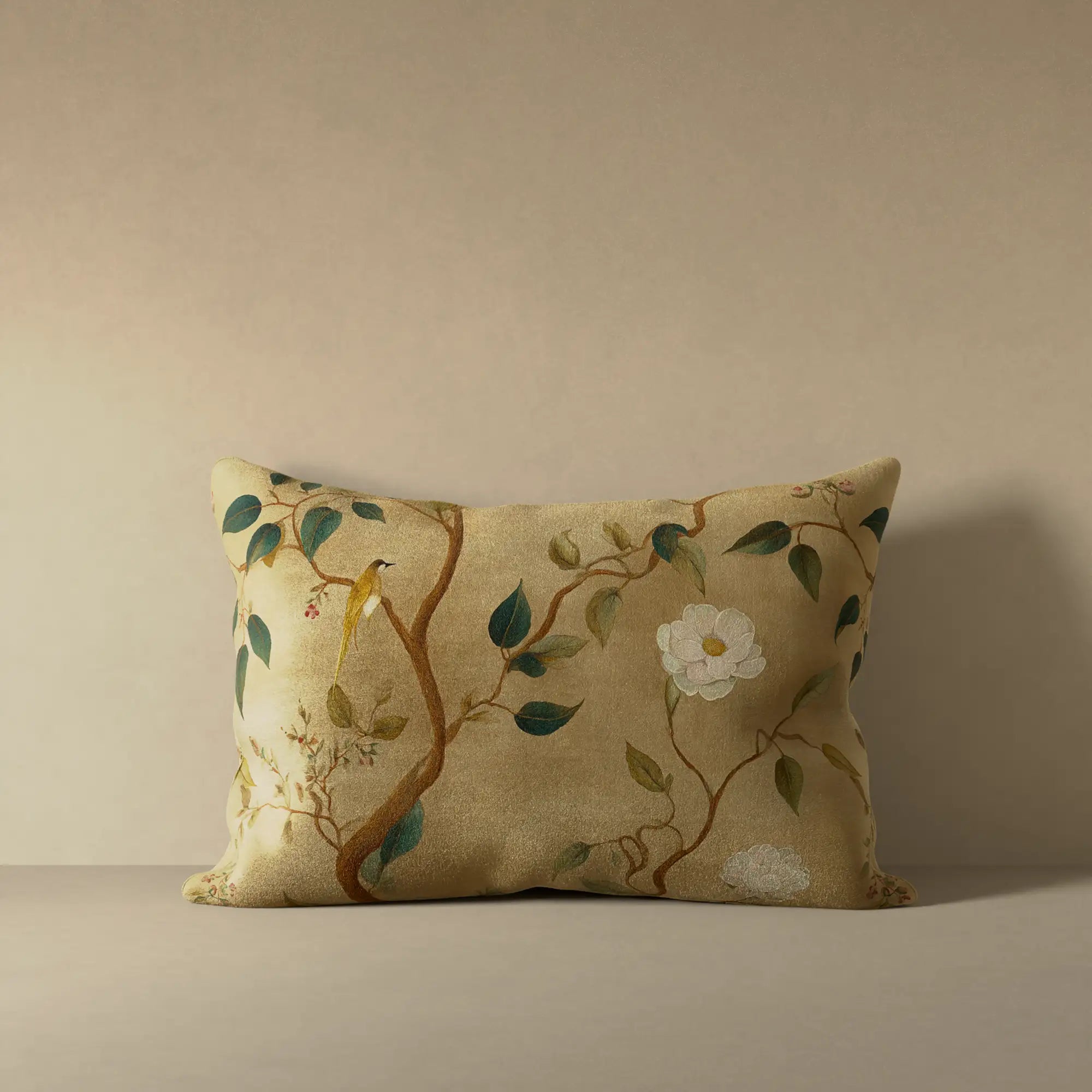 Treillage Gold Velvet Pillow