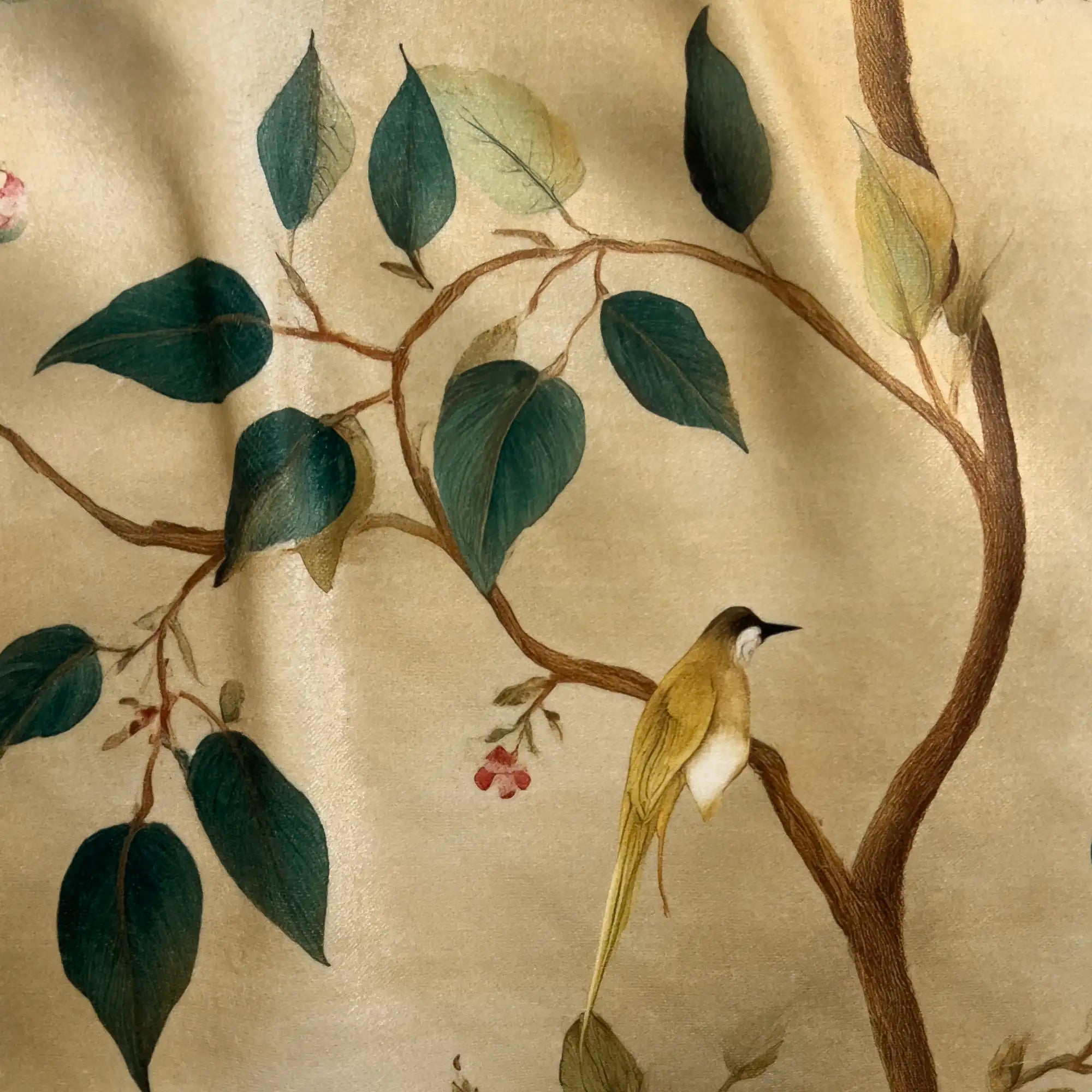 Treillage Gold Velvet Fabric by the Yard