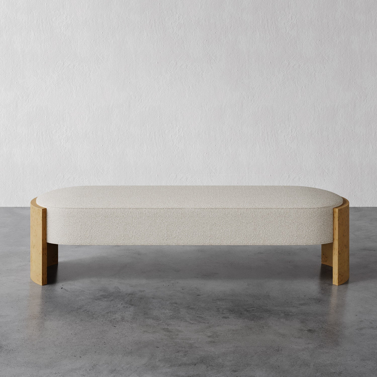 Benoit Bench (Blond Burl) - Fall Fabric Drop