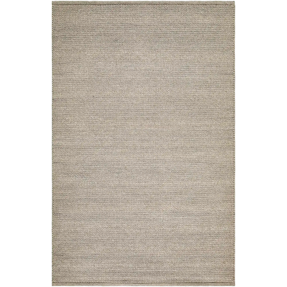 Lemieux et Cie Cordage Hand Woven Outdoor Rug in grey, flat-weave rug with subtle diagonal texture, shown on white studio backdrop.