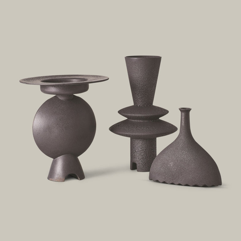 Camille Geometric Vase (Black)