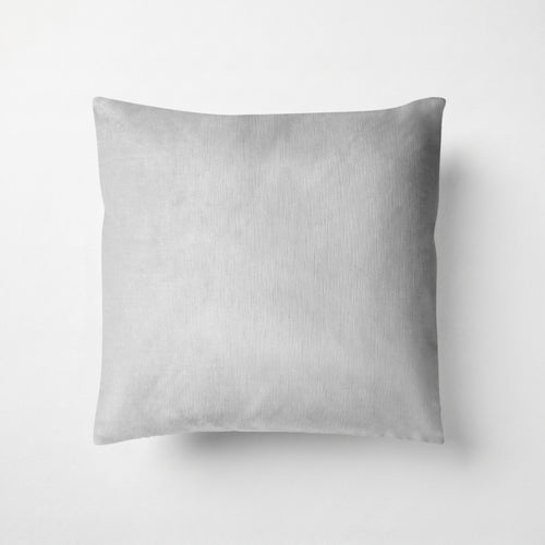 Naomi solid velvet pillow in storm with a subtle sheen and striated pile
