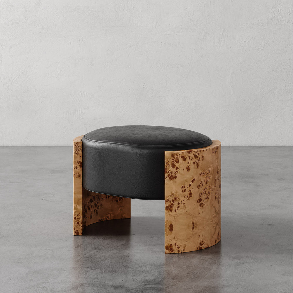 Benoit Leather Ottoman