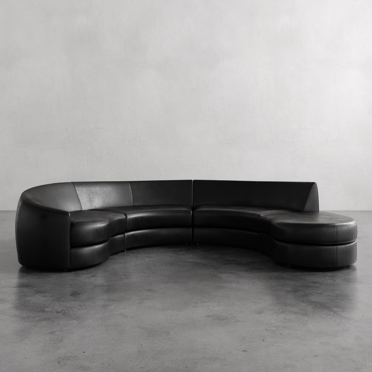 Rulmann Leather 4-Piece Left Sectional