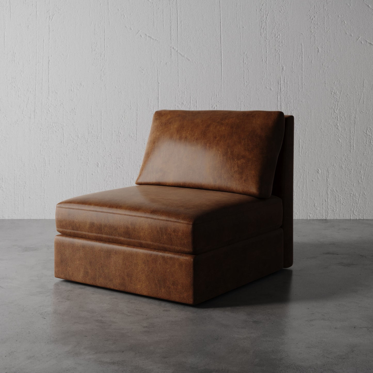 Milo Leather Armless Chair