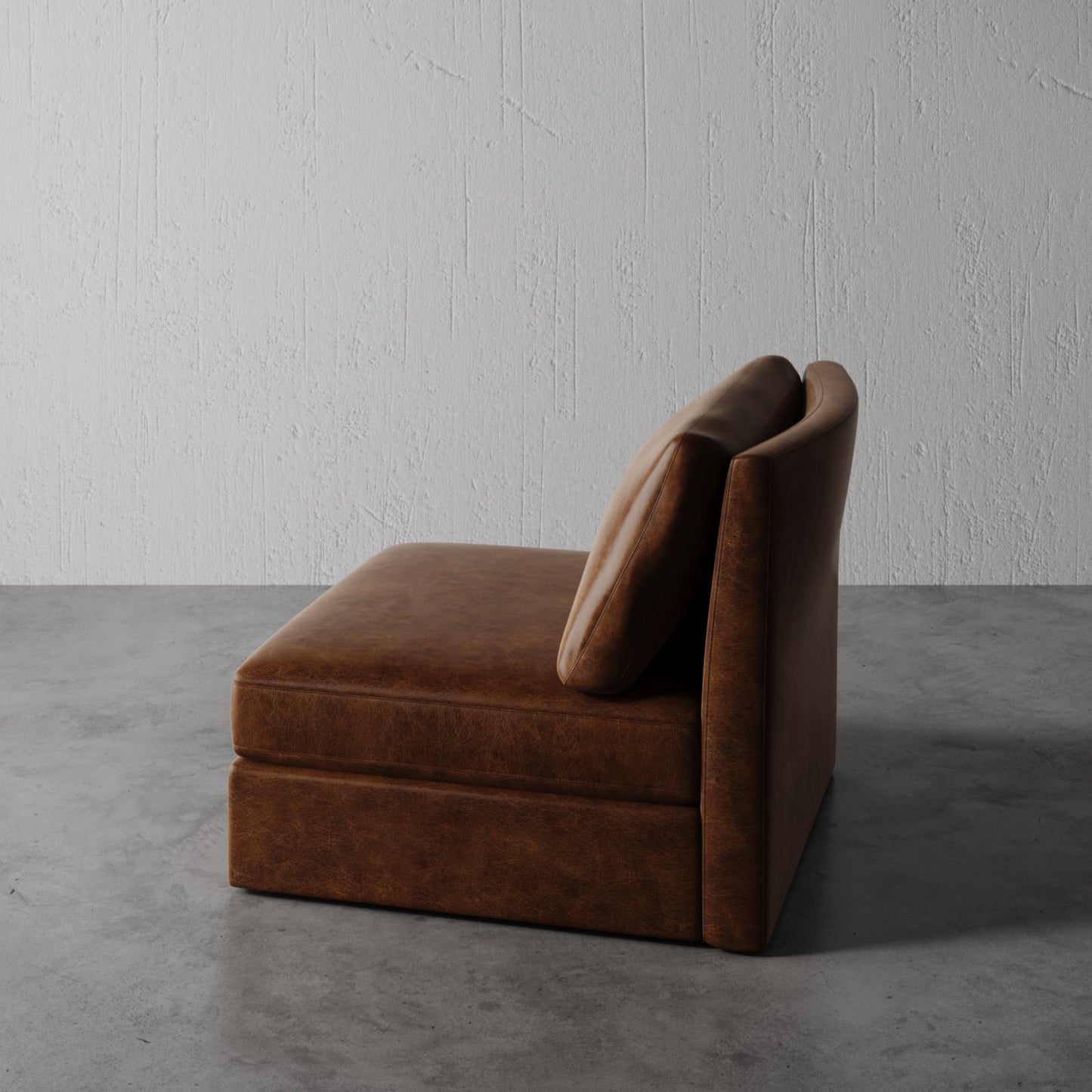 Milo Leather Armless Chair