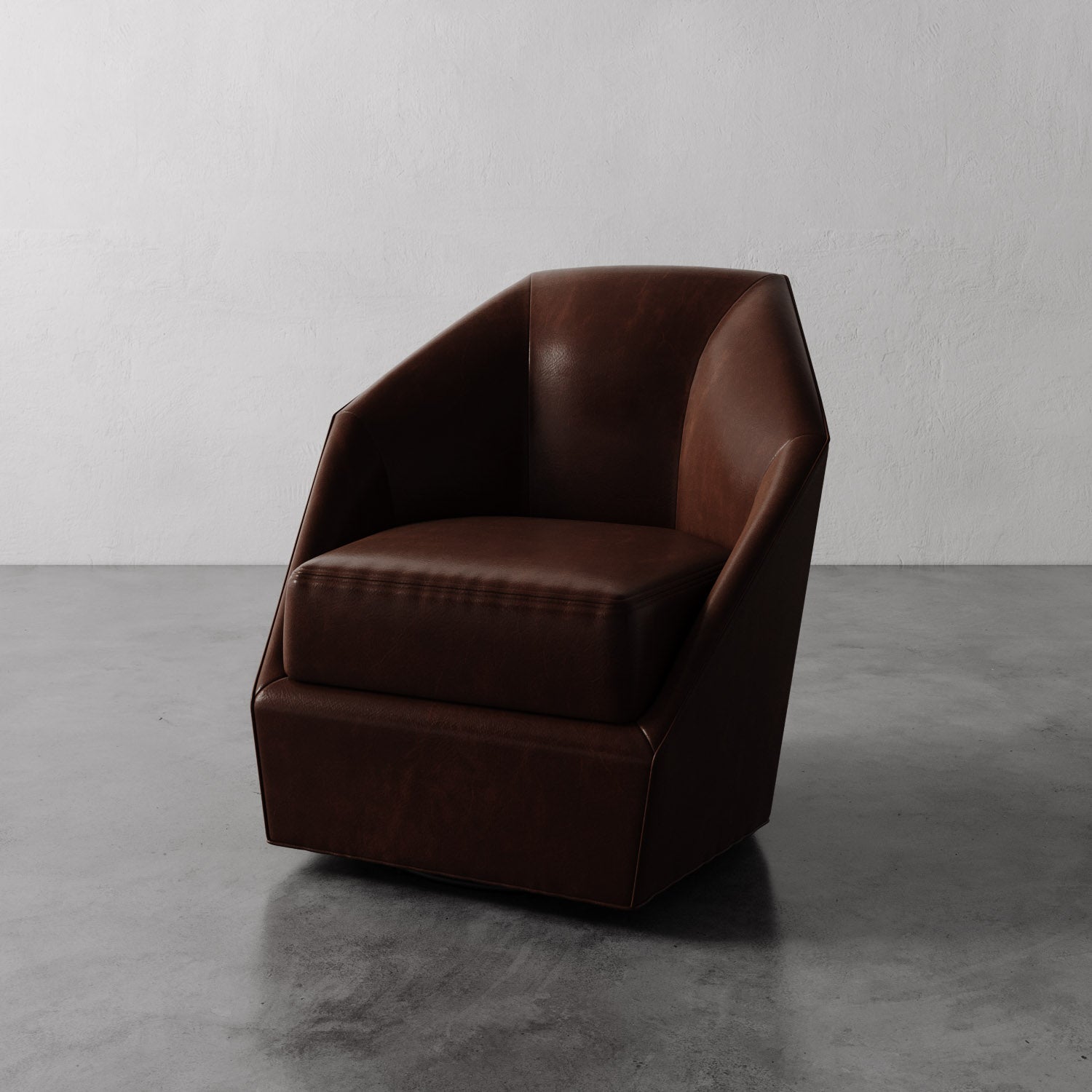 Bijou Leather Swivel Chair - Thumbnail 4