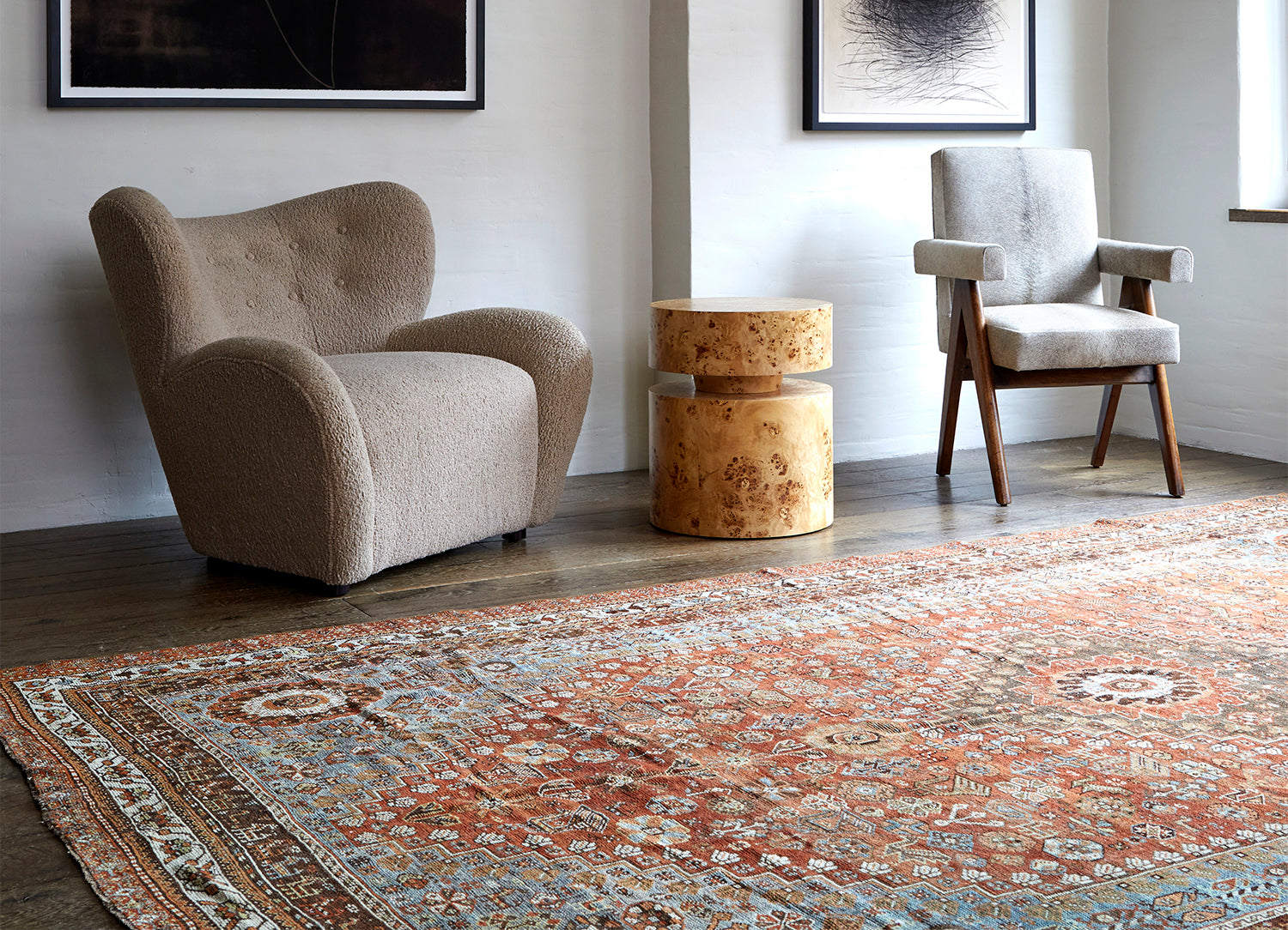 Vintage 1950's Southcentral Persia Shiraz rug - 7' x 11'