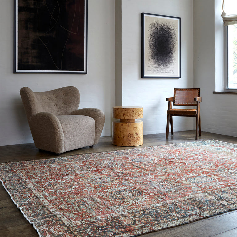 Vintage 1960's Northwest Persia Heriz rug - 7'4" x 10'10"