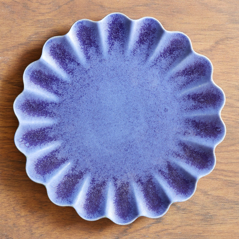 Dhalia Stoneware Dinner Plate, Set of 4 (Blue)